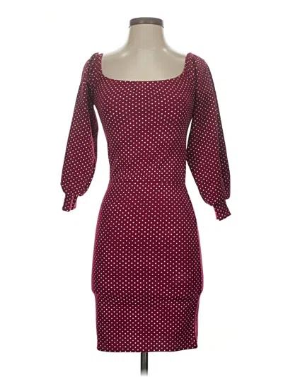 Pre-owned Missguided Cocktail Dress In Burgundy
