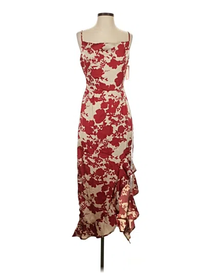 Pre-owned Missguided Cocktail Dress In Burgundy