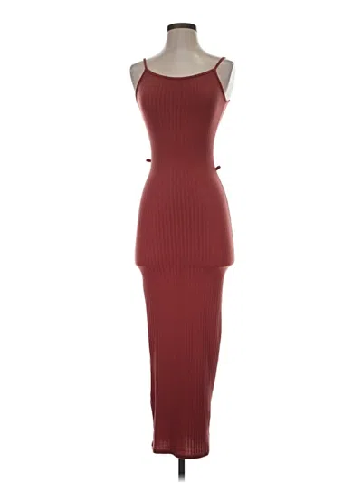 Pre-owned Missguided Cocktail Dress In Burgundy