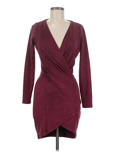 Pre-owned Missguided Cocktail Dress In Burgundy