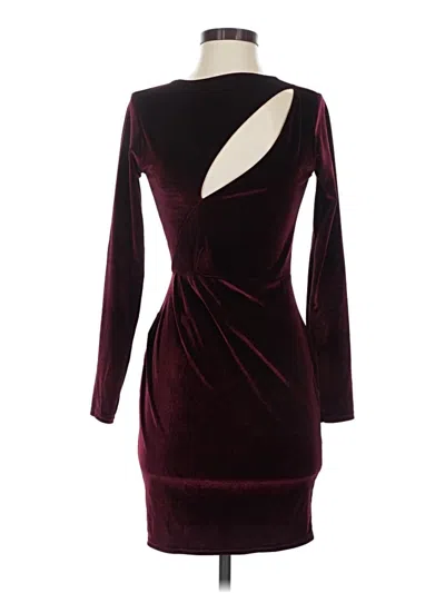 Pre-owned Missguided Cocktail Dress In Burgundy