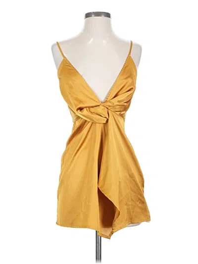 Pre-owned Missguided Cocktail Dress In Gold