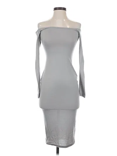 Pre-owned Missguided Cocktail Dress In Gray