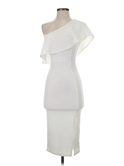 Pre-owned Missguided Cocktail Dress In Ivory