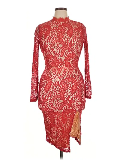 Pre-owned Missguided Cocktail Dress In Red