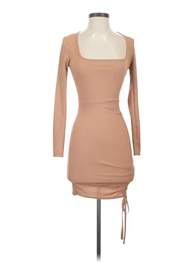 Pre-owned Missguided Cocktail Dress In Tan