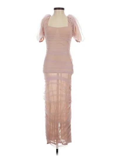 Pre-owned Missguided Cocktail Dress In Tan