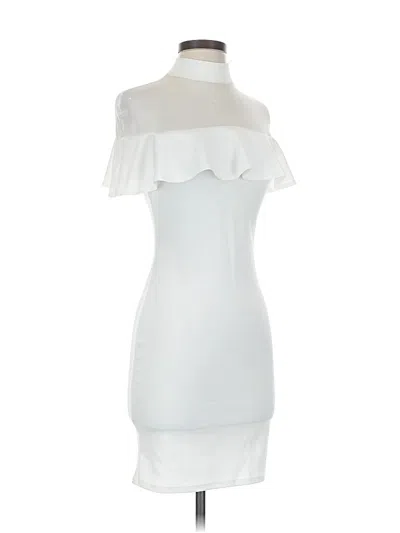 Pre-owned Missguided Cocktail Dress In White