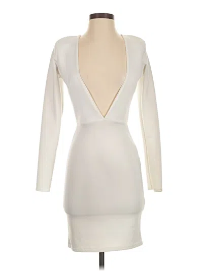 Pre-owned Missguided Cocktail Dress In White