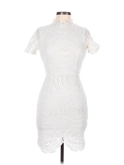 Pre-owned Missguided Cocktail Dress In White