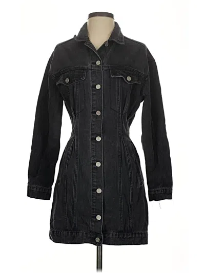 Pre-owned Missguided Denim Jacket In Black