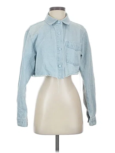 Pre-owned Missguided Denim Jacket In Blue