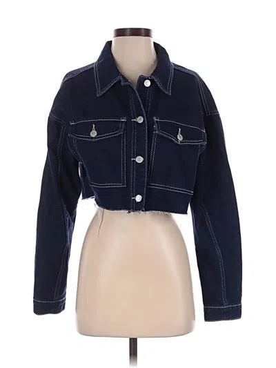 Pre-owned Missguided Denim Jacket In Blue