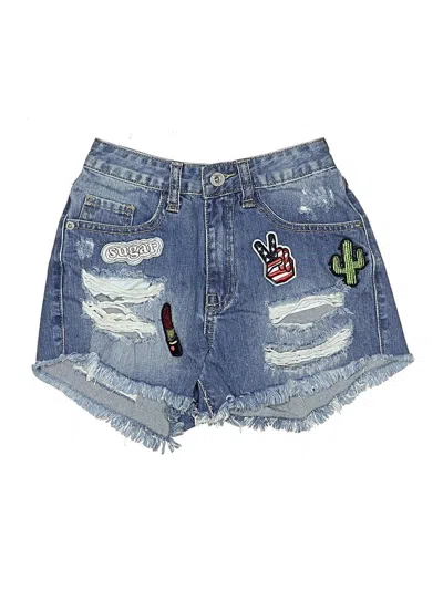 Pre-owned Missguided Denim Shorts In Blue