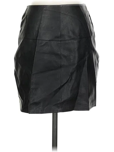 Pre-owned Missguided Faux Leather Skirt In Black