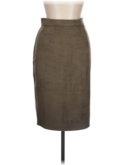 Pre-owned Missguided Formal Skirt In Brown