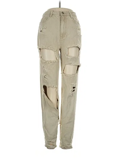 Pre-owned Missguided Jeans In Tan