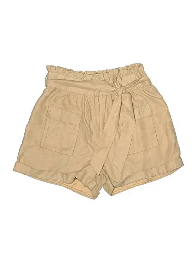 Pre-owned Missguided Khaki Shorts In Tan