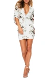 Missguided Lace-up Body Con Dress In White