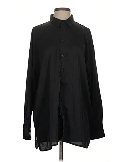 Pre-owned Missguided Long Sleeve Button Down Shirt In Black