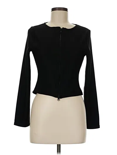 Pre-owned Missguided Long Sleeve Top Black Keyhole Neckline Tops
