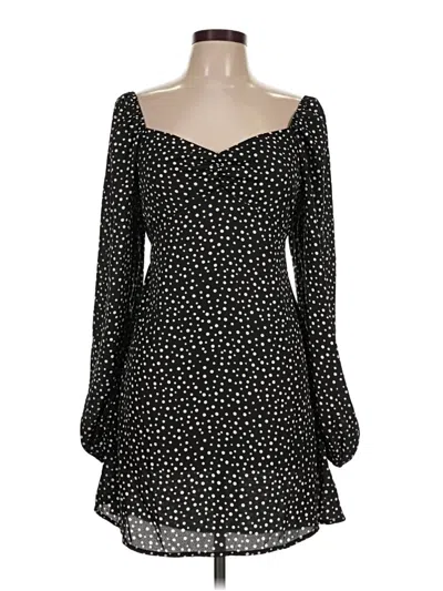 Pre-owned Missguided Long Sleeve Top Black Sweetheart Neckline Tops