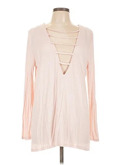 Pre-owned Missguided Long Sleeve T-shirt In Pink