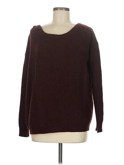 Pre-owned Missguided Pullover Sweater In Burgundy