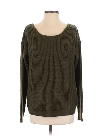 Pre-owned Missguided Pullover Sweater In Green