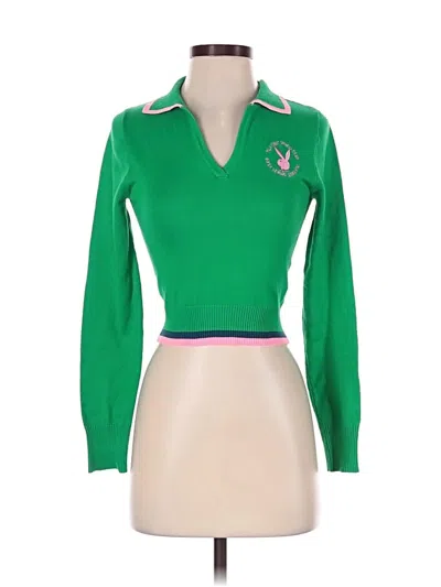 Pre-owned Missguided Pullover Sweater In Green
