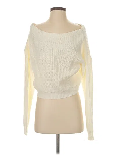 Missguided Pullover Sweater In White