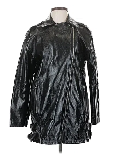 Pre-owned Missguided Raincoat In Black