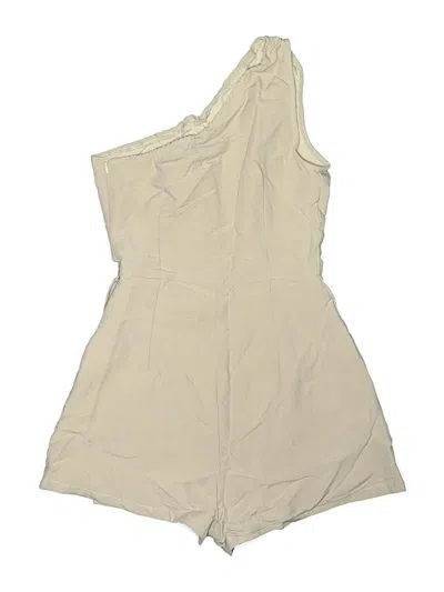 Pre-owned Missguided Romper In Tan