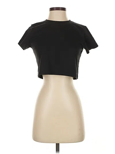 Pre-owned Missguided Short Sleeve Turtleneck In Black