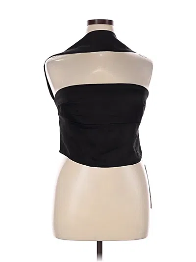 Pre-owned Missguided Sleeveless Blouse In Black