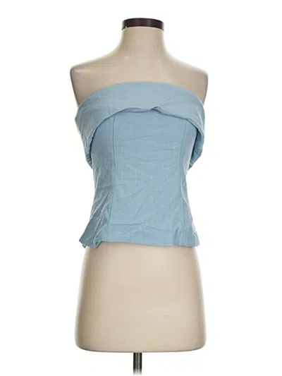 Pre-owned Missguided Sleeveless Blouse In Blue