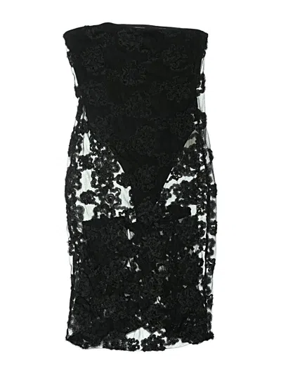 Pre-owned Missguided Sleeveless Top Black Strapless Neckline Tops