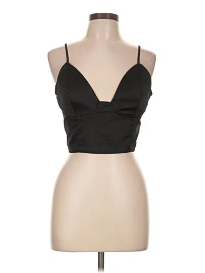 Pre-owned Missguided Sleeveless Top Black Sweetheart Neckline Tops