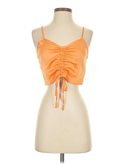 Pre-owned Missguided Sleeveless Top Orange Sweetheart Neckline Tops