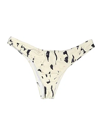 Pre-owned Missguided Swimsuit Bottoms In Ivory