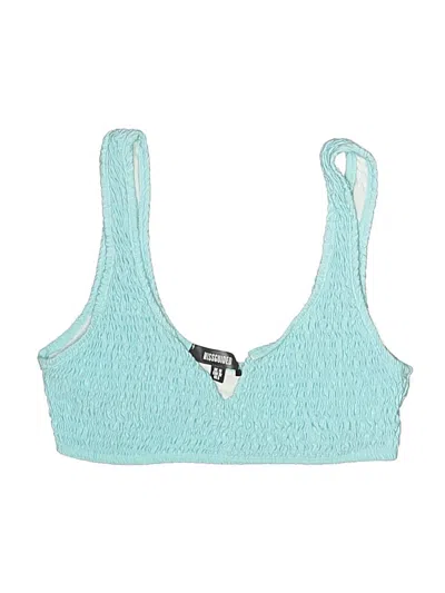 Pre-owned Missguided Swimsuit Top Teal Swimwear