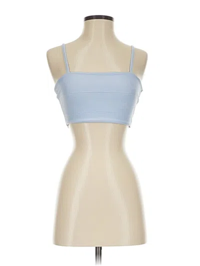 Pre-owned Missguided Tank Top Blue Strapless Neckline Tops