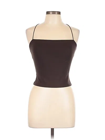 Pre-owned Missguided Tank Top Brown Strapless Neckline Tops