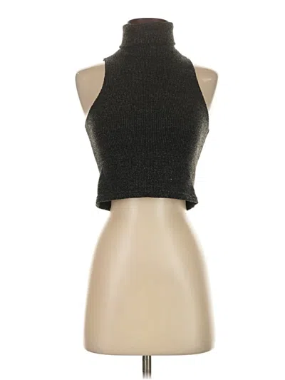 Pre-owned Missguided Tank Top Gray Halter Neckline Tops