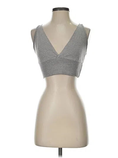 Pre-owned Missguided Tank Top Gray Plunge Neckline Tops
