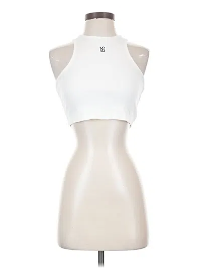 Pre-owned Missguided Tank Top Ivory Halter Neckline Tops