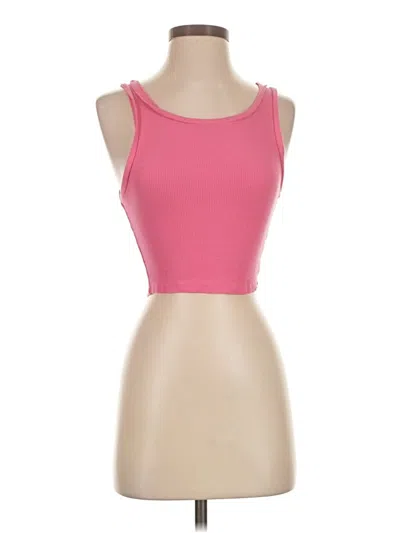 Pre-owned Missguided Tank Top Pink Strapless Neckline Tops
