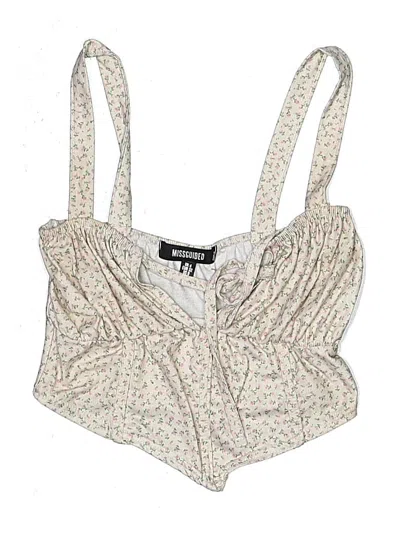 Pre-owned Missguided Tank Top Pink Sweetheart Neckline Tops