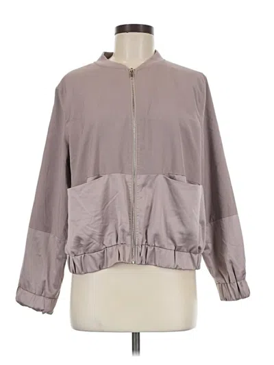 Pre-owned Missguided Track Jacket In Gray