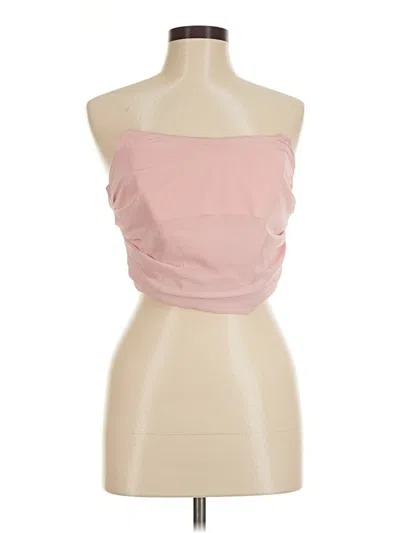 Pre-owned Missguided Tube Top Pink Strapless Neckline Tops